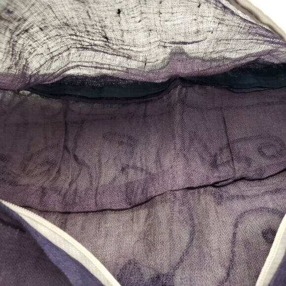 Deep Blue Sheer Beaded Cushion Cover Pillow Case Moody Maximalist Boho - Picture 9 of 13